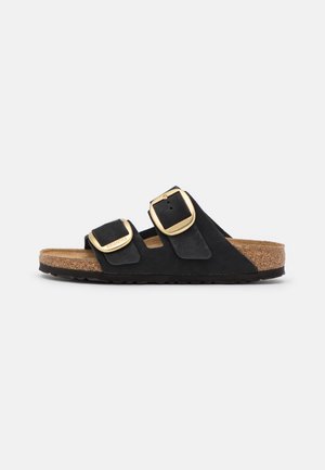 ARIZONA BIG BUCKLE LENB BLACK (GOLD) NARROW - Sandalai - black