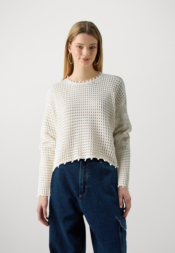 ONLANJOLIE LIFE CROP - Jumper - ecru