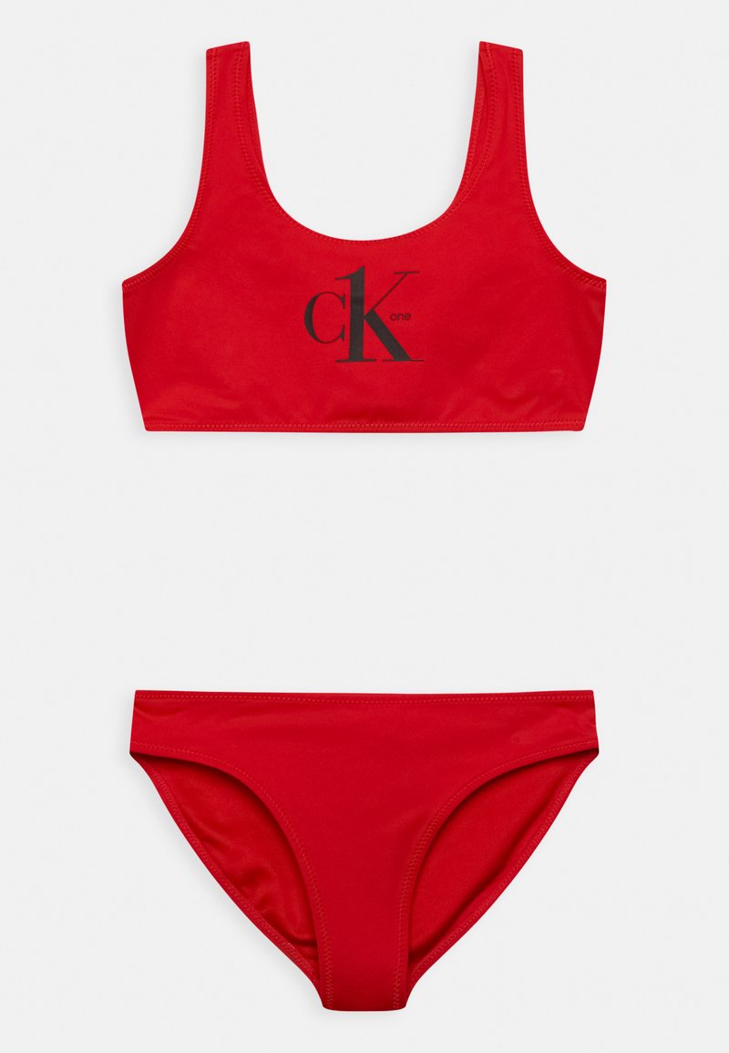 Calvin Klein Swimwear BRALETTE BIKINI SET Bikini deep crimson/red