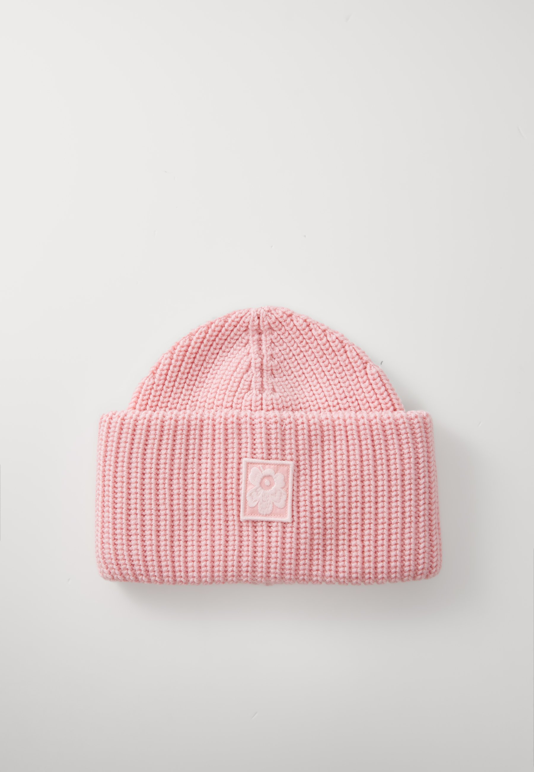 Blush Beanie with Blush Patch NWT Blush Pink Beanie - Light Pink Cuffed Waffle Knit Snow Hat  main image 2