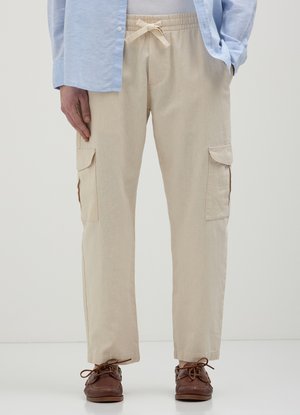 JOGGER CON TASCONI  - Pantaloni cargo - beige