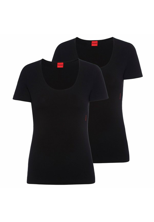 4ER PACK RUNDHALS - Basic T-shirt - schwarz weiß2
