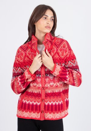 JACQUARD ROLLNECK RE-DANDY PATTERN - Neuletakki - coral