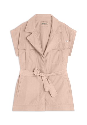 SENZA MANICHE CON CINTURA IN VITA - Chaleco - mahogany rose