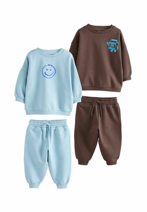 SET 2 PACK - Trenirka - chocolate brown/blue