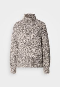 LONG SLEEVE STAND UP COLLAR - Pullover - multi/shaded brown melange