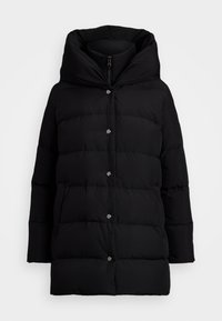 HOODED DOWN COAT - Piumino lungo - black