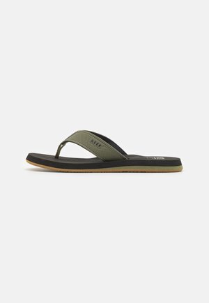 THE LAYBACK - Tåsandaler - black/olive