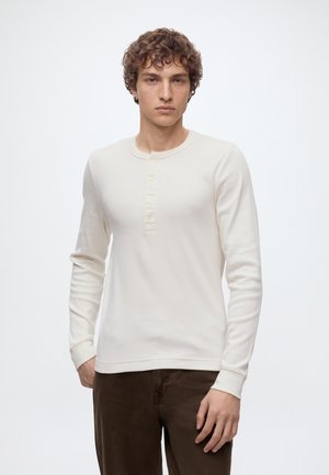 Abercrombie & Fitch, SLIM HENLEY  - Блуза с дълги ръкави - white