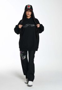 Ed Hardy NYC MONO - Jersey con capucha - black