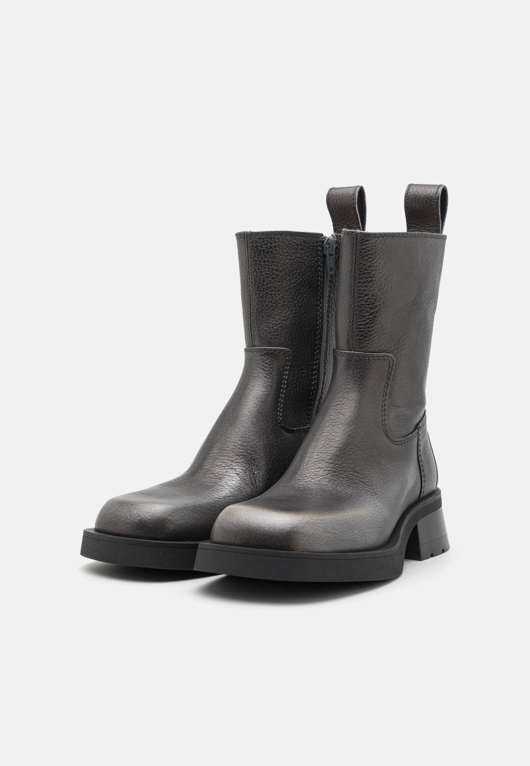 MIISTA YOLANDA BOOTS - Platform ankle boots - brushed silver