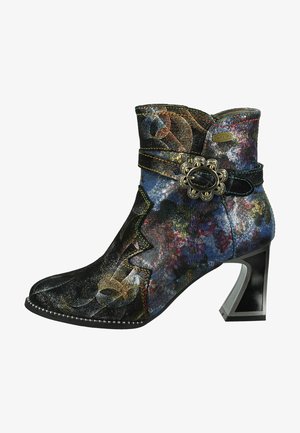 Cowboy/biker ankle boot - bleu