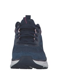 Skechers NVPK EDGERIDE-POWER FLOW - Trainers - navy knit   pink trim