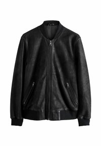 REGULAR FIT - Bőrdzseki - black