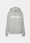 ESSENTIALS LINEAR - Pulover s kapuco - medium grey heather/white