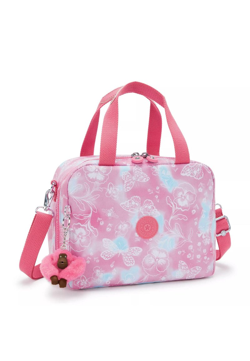 Sac à Main Bandoulière Kipling + Portefeuille En Toile Vieux Rose - Vintage, Occasion