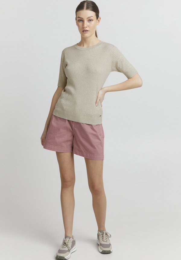 OXRIONA - Basic T-shirt - oystergrer melange2