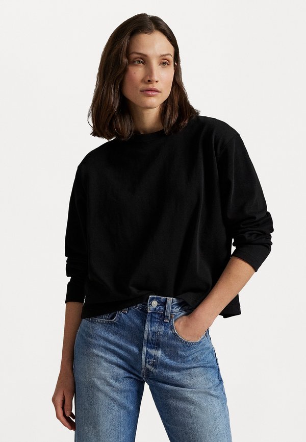 CROPPED COTTON JERSEY LONG SLEEVE TEE - Long sleeved top