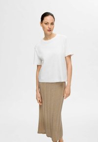 Selected Femme MIDI - Gonna a campana - humus