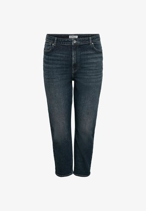 ONLY Carmakoma, STRAIGHT FIT JEANS CAREMILY HIGH WAIST STRAIGHT FIT ANKLE LENGTH JEANS - Jean droit - blue black denim