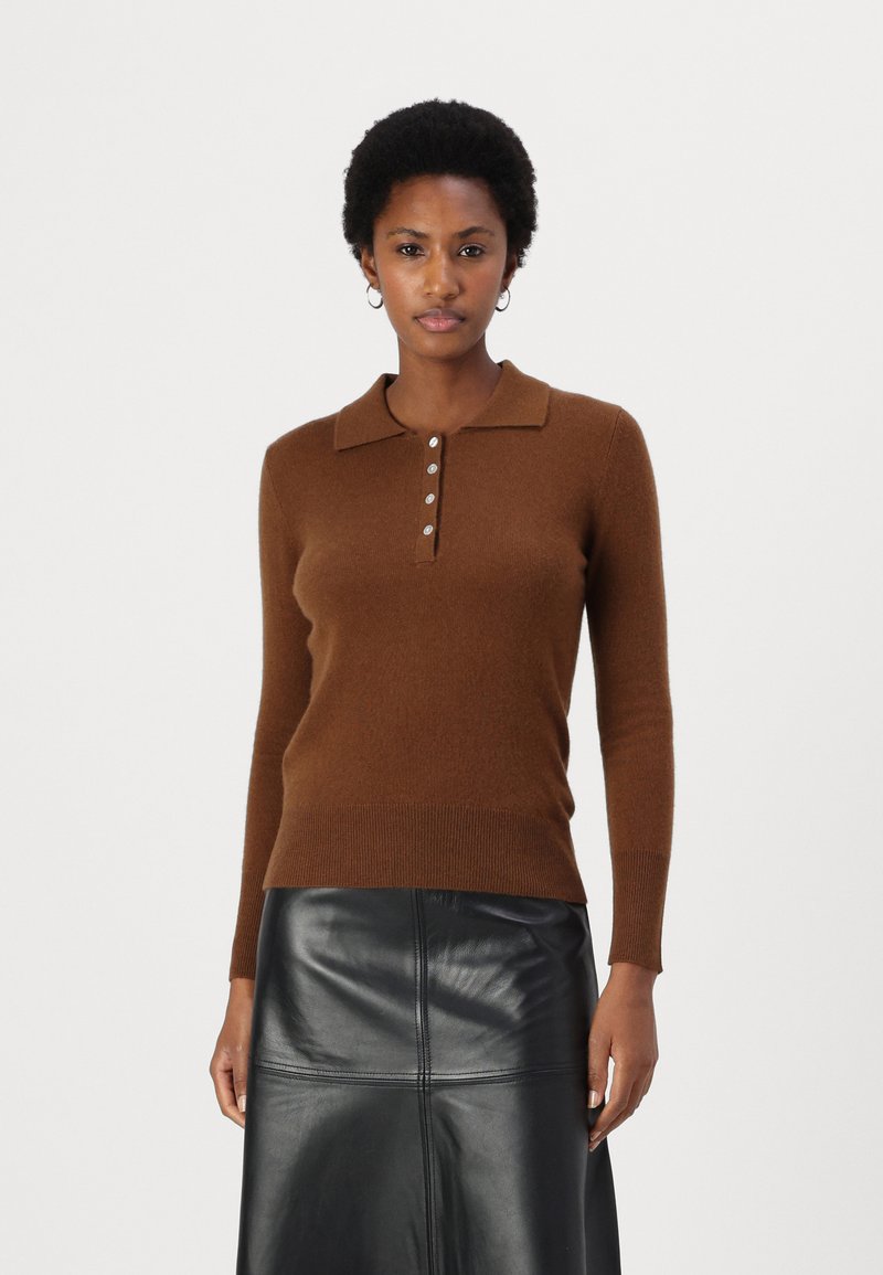 pure cashmere CLASSIC SWEATER - Pulóver - deep camel
