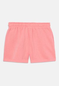 Rosa bomullsshorts med elastisk midjebånd, som har en jevn tekstur og avslappet passform, designet for komfort og bevegelsesfrihet.