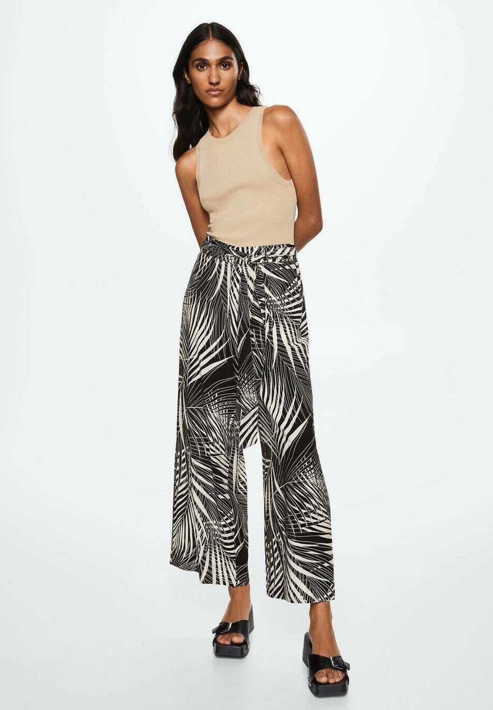 Mango PLUMAS - Pantaloni - schwarz/nero - Zalando.it