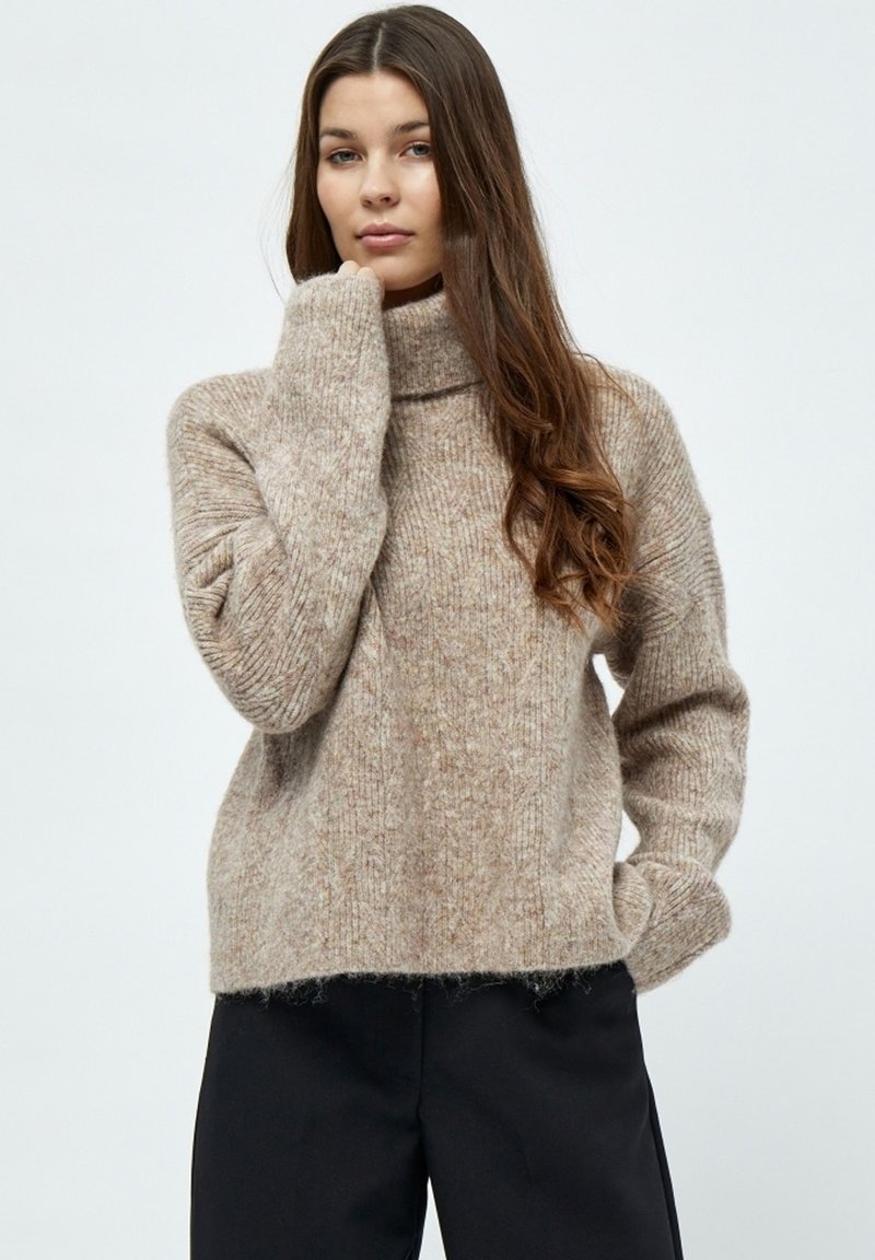 PEPPERCORN HIGHNECK Strickpullover tobacco melange/beige Zalando.ch