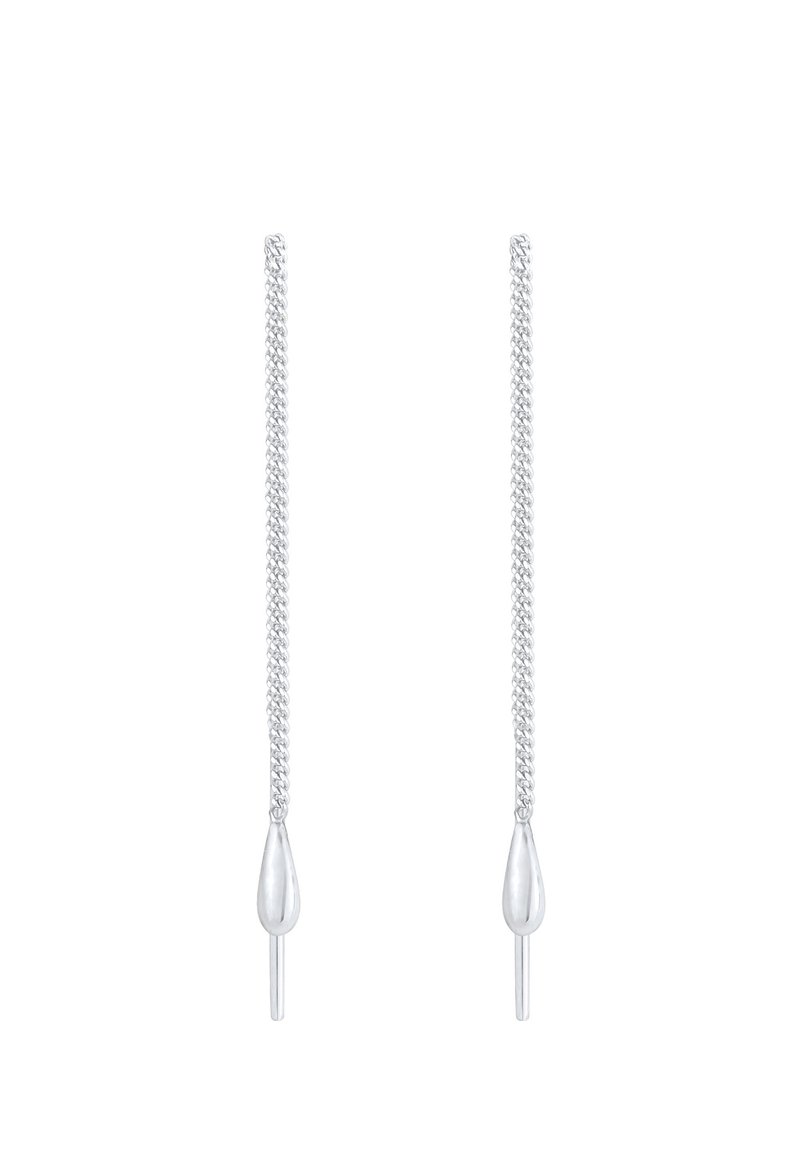 Elli Orecchini A Perno Donna: Geo Basic Con Catena E Tondino, In Argento 925, Design Moderno E Minimal - 5