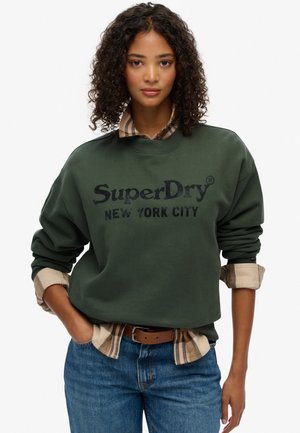 PRINTED RHINESTONE - Sweatshirt - thyme green