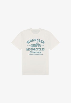 Wrangler, WRANGLER T-SHIRT AMERICANA - T-shirt print - weiss