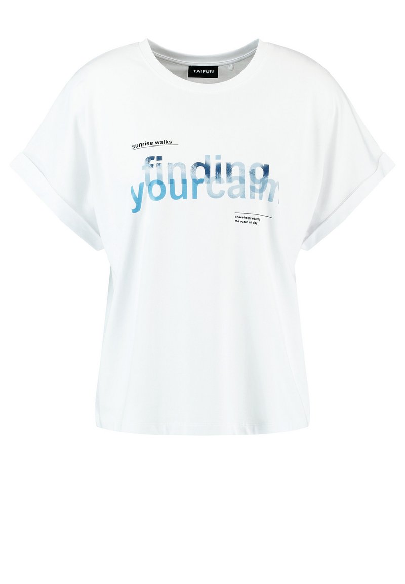 Damen T-Shirts | Taifun T-Shirt print weiß blau gemustert/mehrfarbig - KJ56308 Damen T-Shirts | Taifun T-Shirt print weiß blau gemustert/mehrfarbig - KJ56308