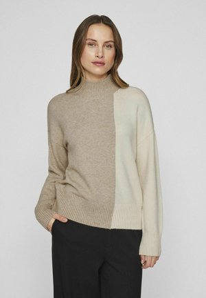HIGH NECK - Trui - natural melange