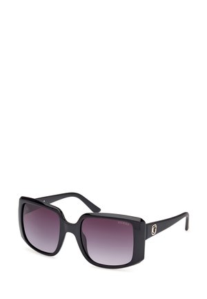 Guess INIETTATO - Aurinkolasit - nero lucido grigio fumo sfumato