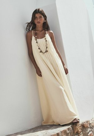 Next, TALL FIT - PLEAT FRONT STRAPPY MAXI VOLUME DRESS - Robe longue - lemon