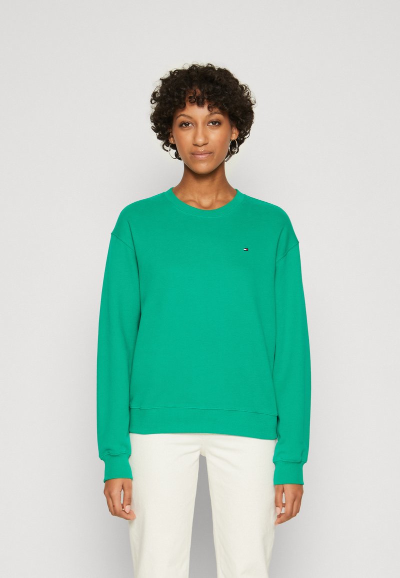 Tommy Hilfiger FLAG ON CHEST - Collegepaita - olympic green/vihreä ...