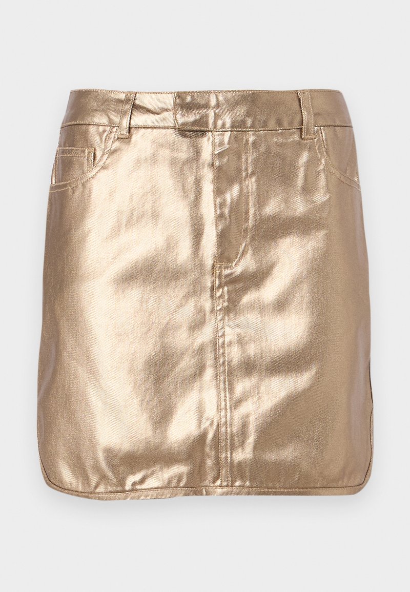 Pieces Minirok goudkleurig Pieces Minirok goudkleurig