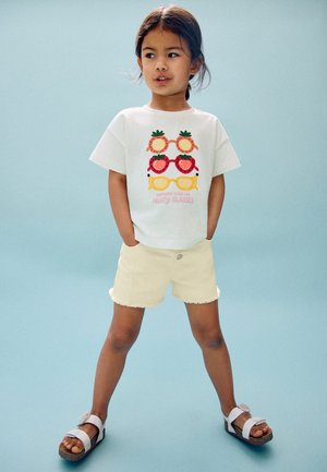 Mango Kids BABY - Denimové šortky - light yellow