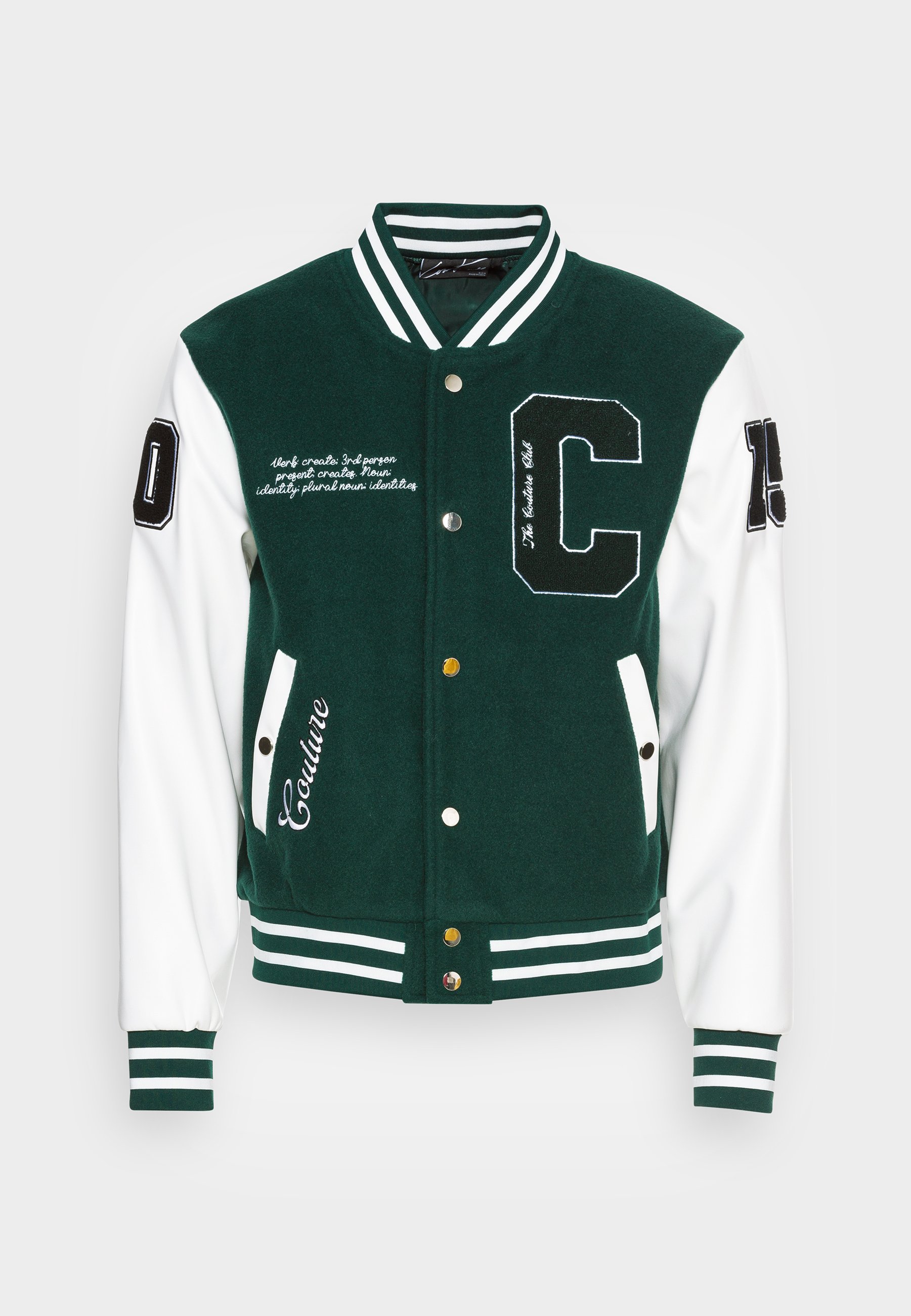 The Couture Club VARSITY FELTED BOMBER JACKET - Bomberjacks - green/groen -  Zalando.nl