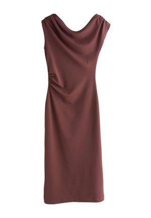 Next REGULAR FIT - DRAPED MIDI RUCHED DRESS   - Maxikjoler - chocolate brown