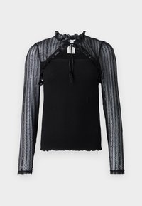 Rosemunde Benita Long Sleeve Top with Lace - Black main image 0