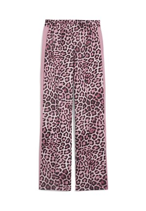 LUXE STRAIGHT - Tracksuit bottoms - poised pink ruby shimmer
