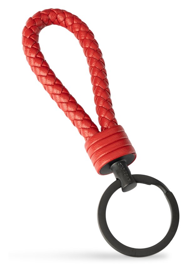 SCHLÜSSELANHÄNGER MIT EDELSTAHL SCHLÜSSELRING - Schlüsselanhänger - rot