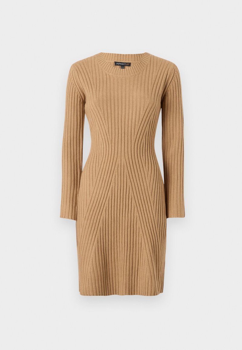 Apart Gebreide jurk cognac