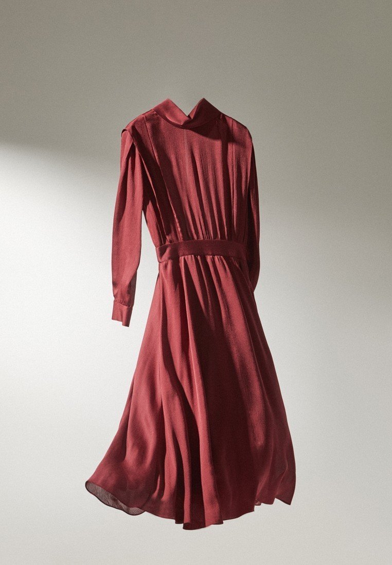 robe rouge massimo dutti