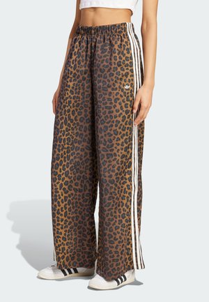 WIDE LEG LEO PRINT SATIN PANTS - Pantaloni sportivi - multicolor bronze strata