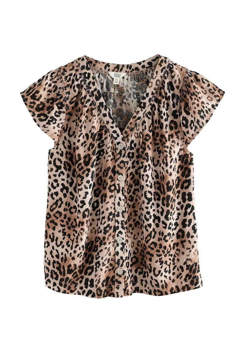 Next REGULAR FIT BLEND RUFFLE SLEEVE  - Blůza - leopard print