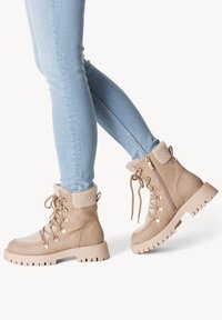 Tamaris Bottines à lacets - camel