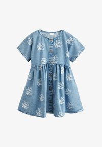 Niewybrane, blue denim flower print