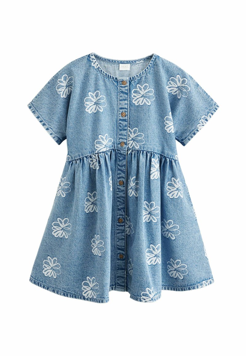 Next REGULAR FIT - Skjortklänning - blue denim flower print